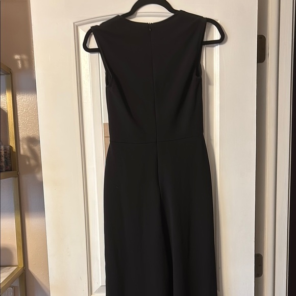 Lulu's Black Sheath V-Neck wide leg romper Jumpsuit Cocktail - Picture 6 of 7